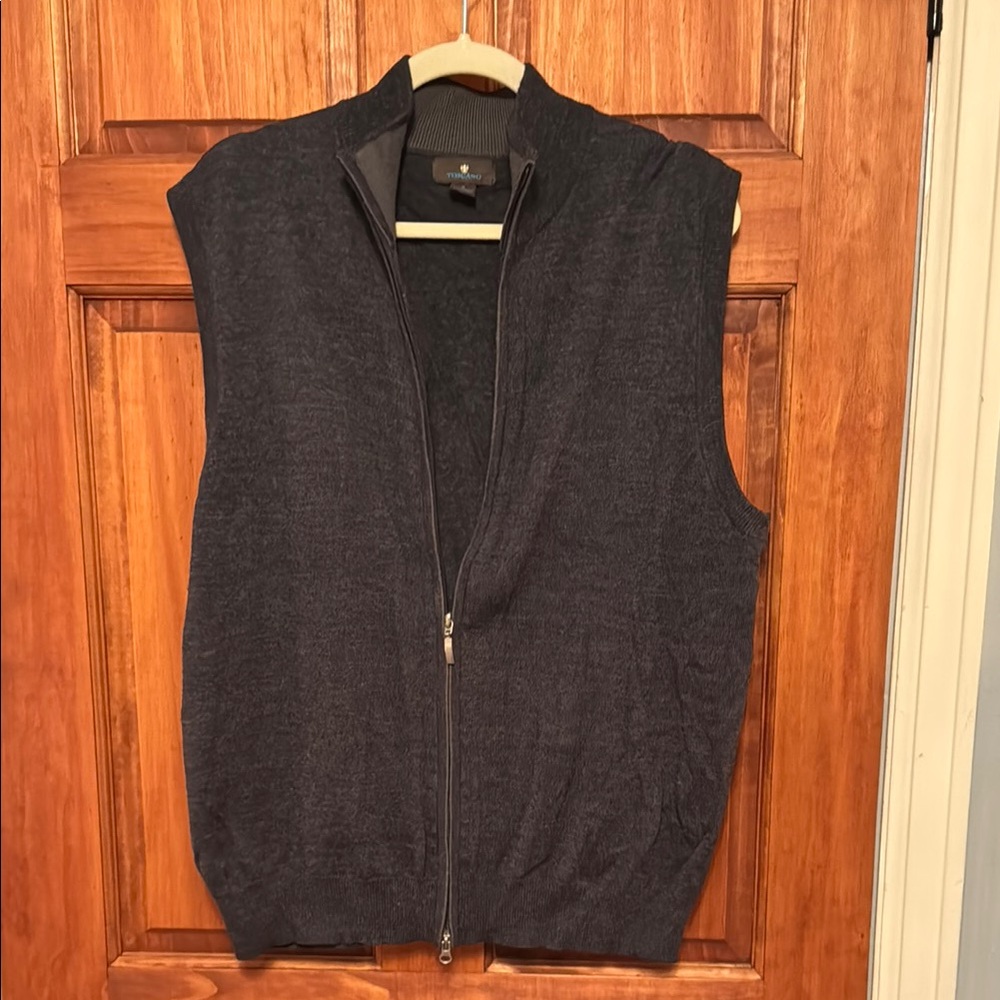 Toscano full zip sweater vest